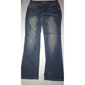 Revoli Jeans Embroidered Distressed Flap Pockets Designer Denim women 6 26 X 32